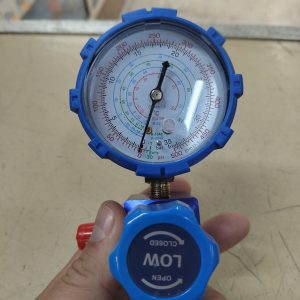 Manomètre Simple Voie Basse Pression – Multi-Gaz (R410A, R22, R134a, R404A)