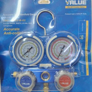 Manifold VALUE VMG-2-R22-B-02 – Manomètre 2 Voies Multi-Gaz (R22/R134a/R404A/R407C)