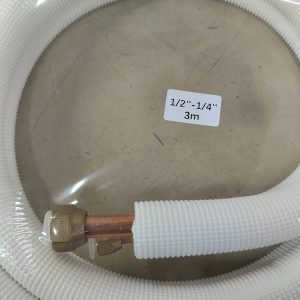 Kit Liaison Frigorifique climatiseur 3m - 1/4" 1/2" - Aluminium Isolé avec Écrous