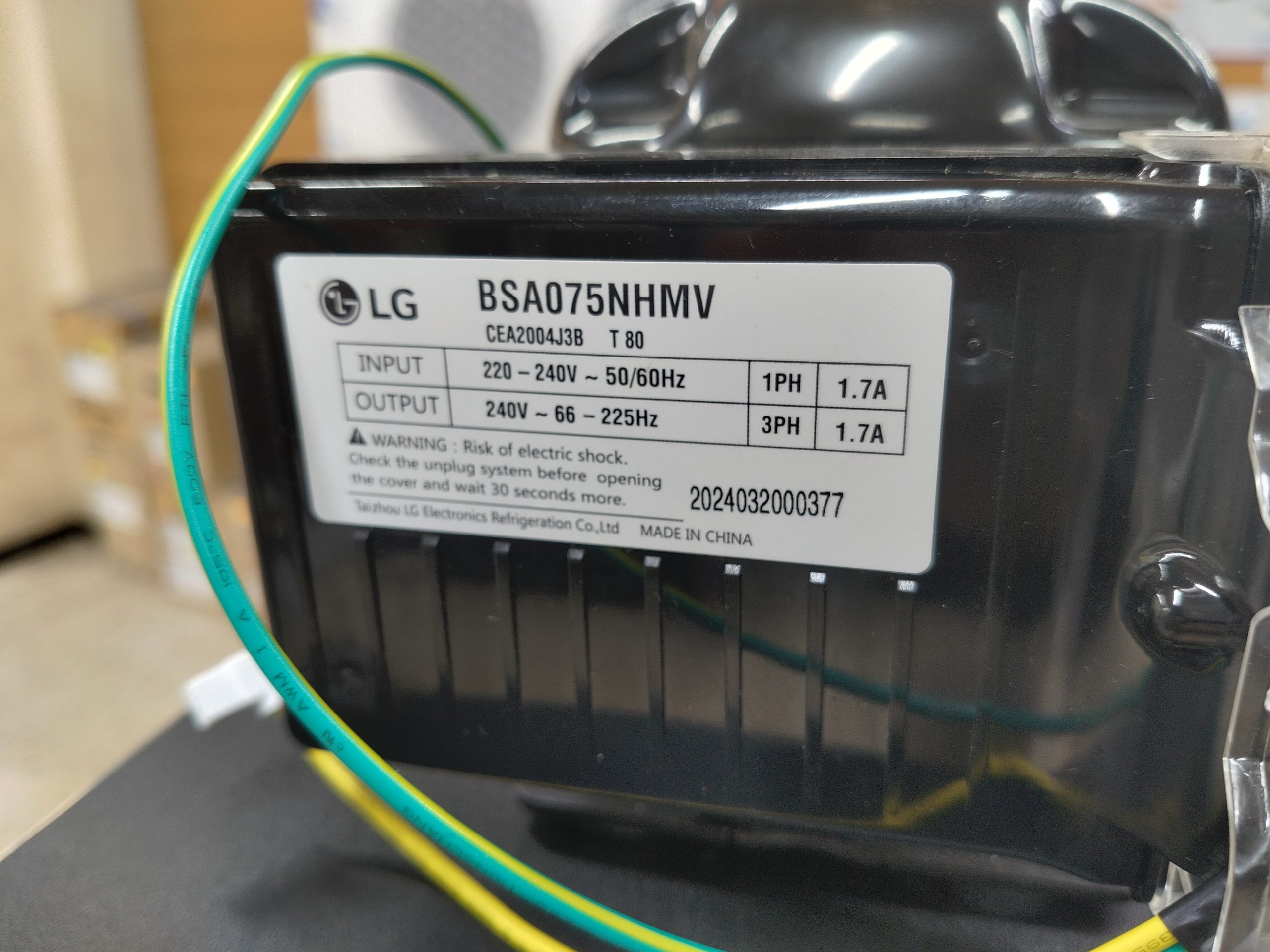 Compresseur Inverter LG BSA075NHMV – R600a, 220-240V, Pour Réfrigérateur & Congélateur – Image 3