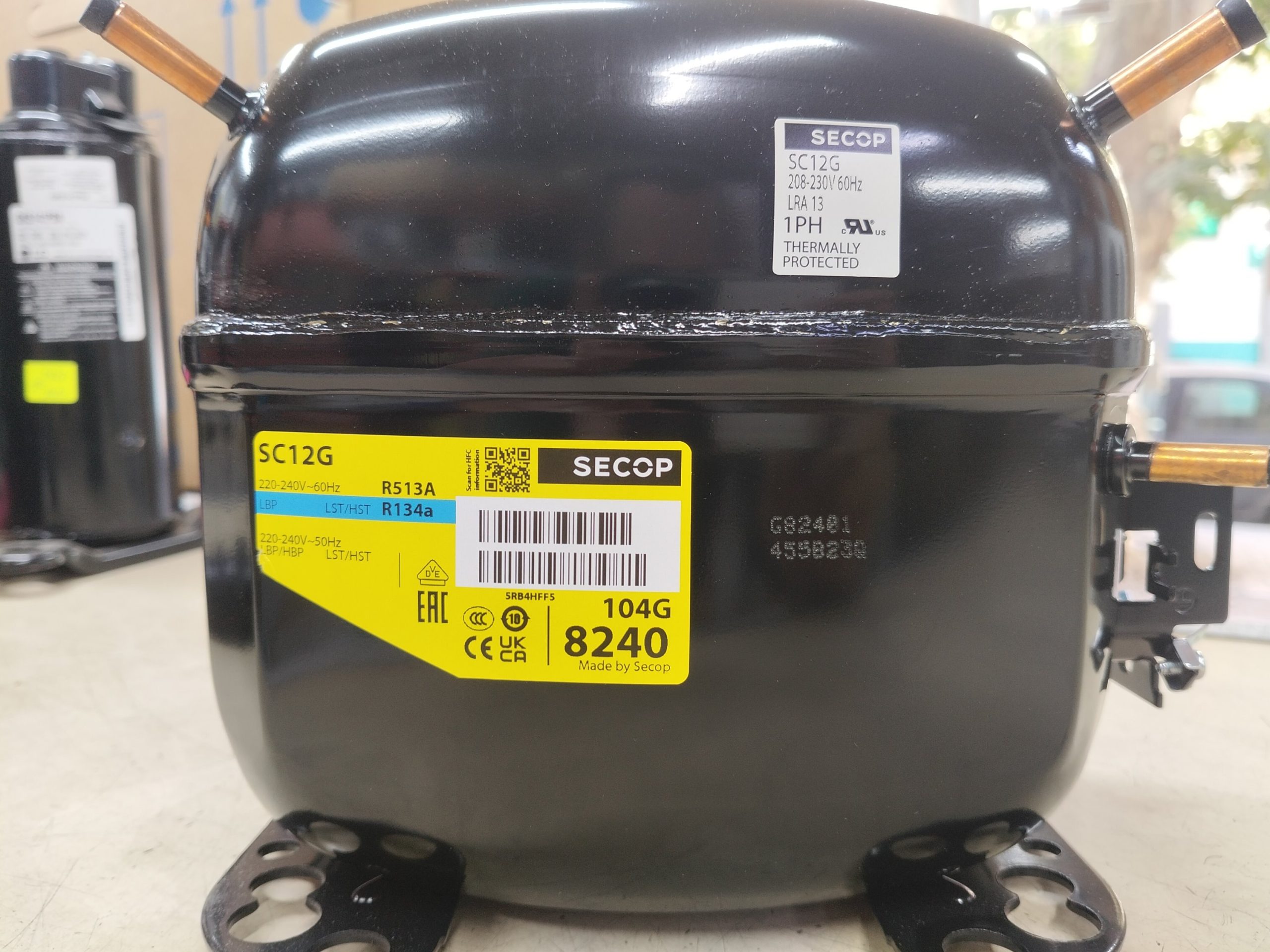 compresseur SECOP SC12G - 3/8HP - Gaz R134a (MBSM / Danfoss/104G8240)