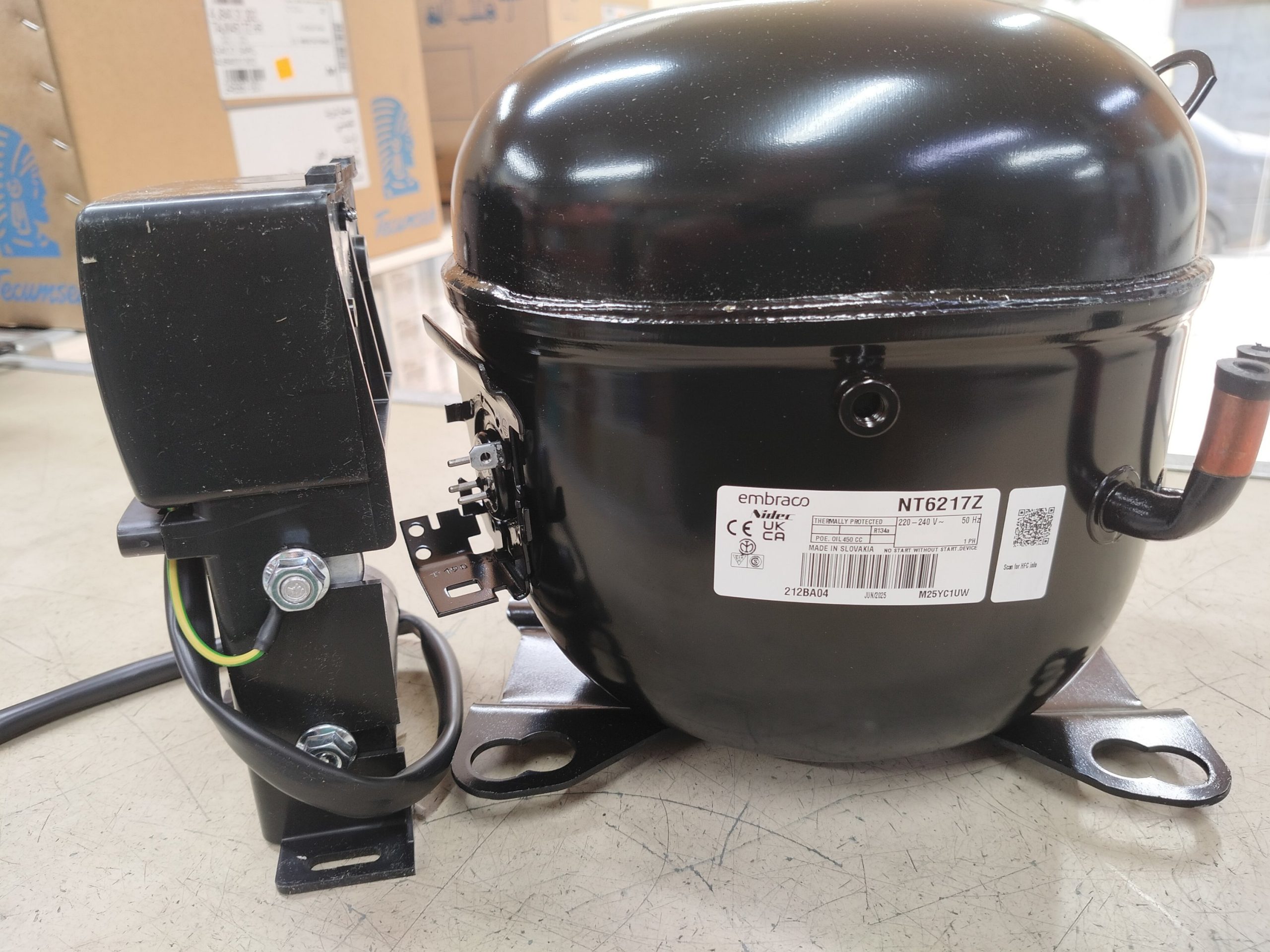 Compresseur Hermétique Embraco NT6217Z - 3/4 HP - Gaz R134a (Aspera / HMBP) – Image 2