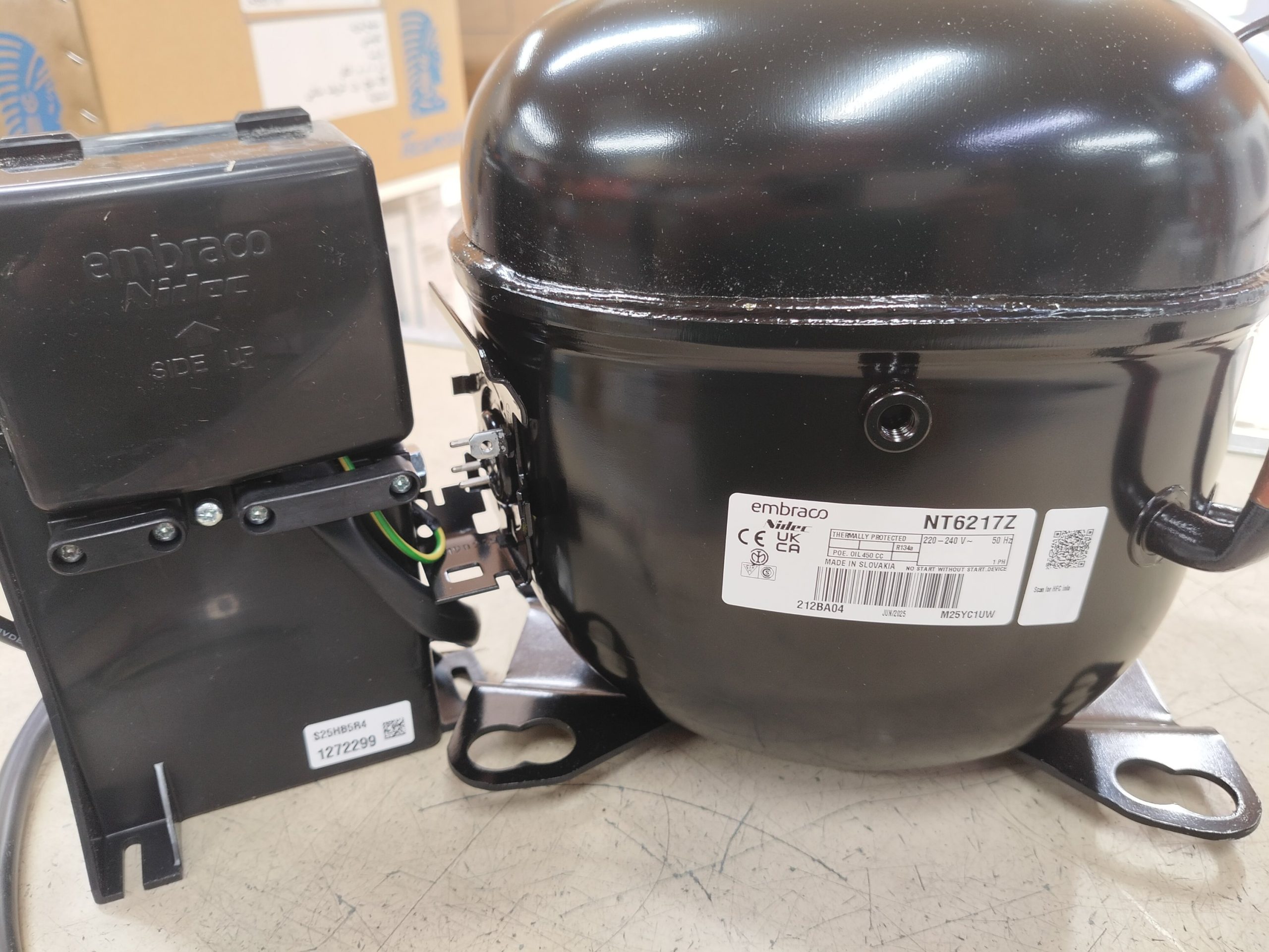 Compresseur Hermétique Embraco NT6217Z - 3/4 HP - Gaz R134a (Aspera / HMBP) – Image 3